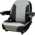 Gray Zero Turn Mower Seat-Adjustable Backrest,Comfort Lawn Mower Seat Fits Gravely,Exmark,Bad Boy,Kubota,Toro,John Deere