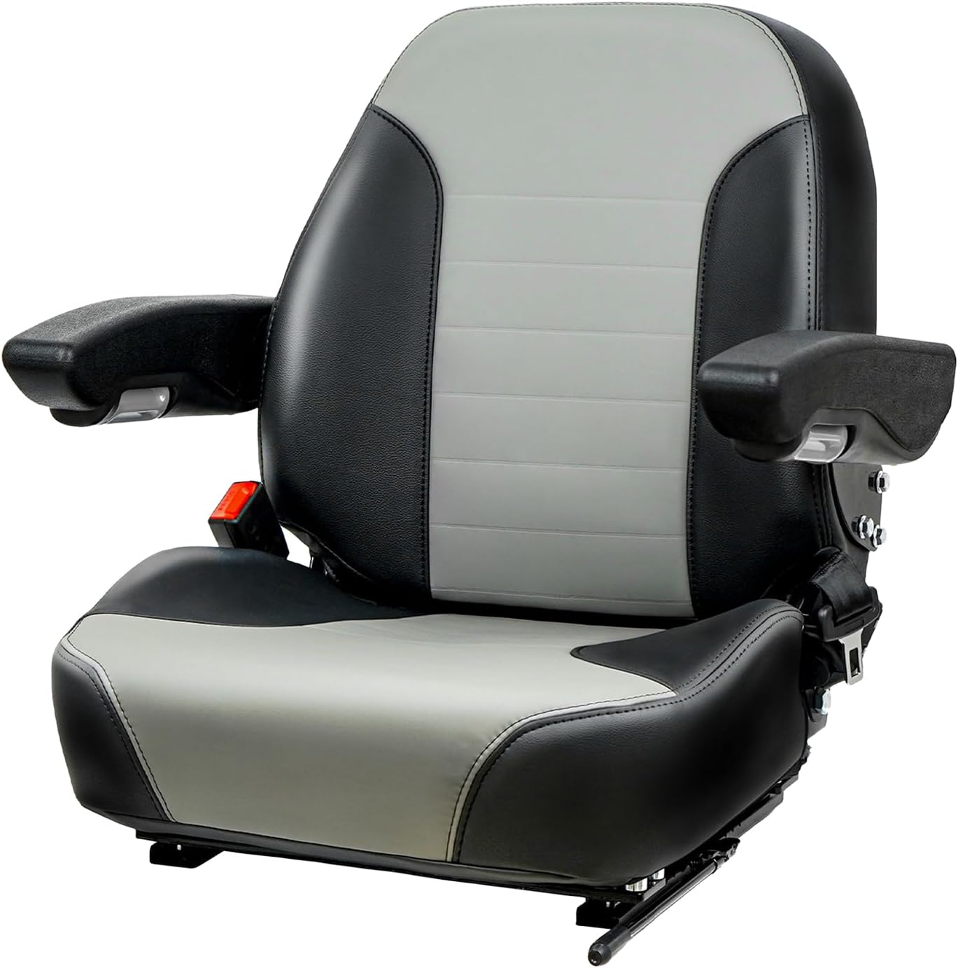 Gray Zero Turn Mower Seat-Adjustable Backrest,Comfort Lawn Mower Seat Fits Gravely,Exmark,Bad Boy,Kubota,Toro,John Deere