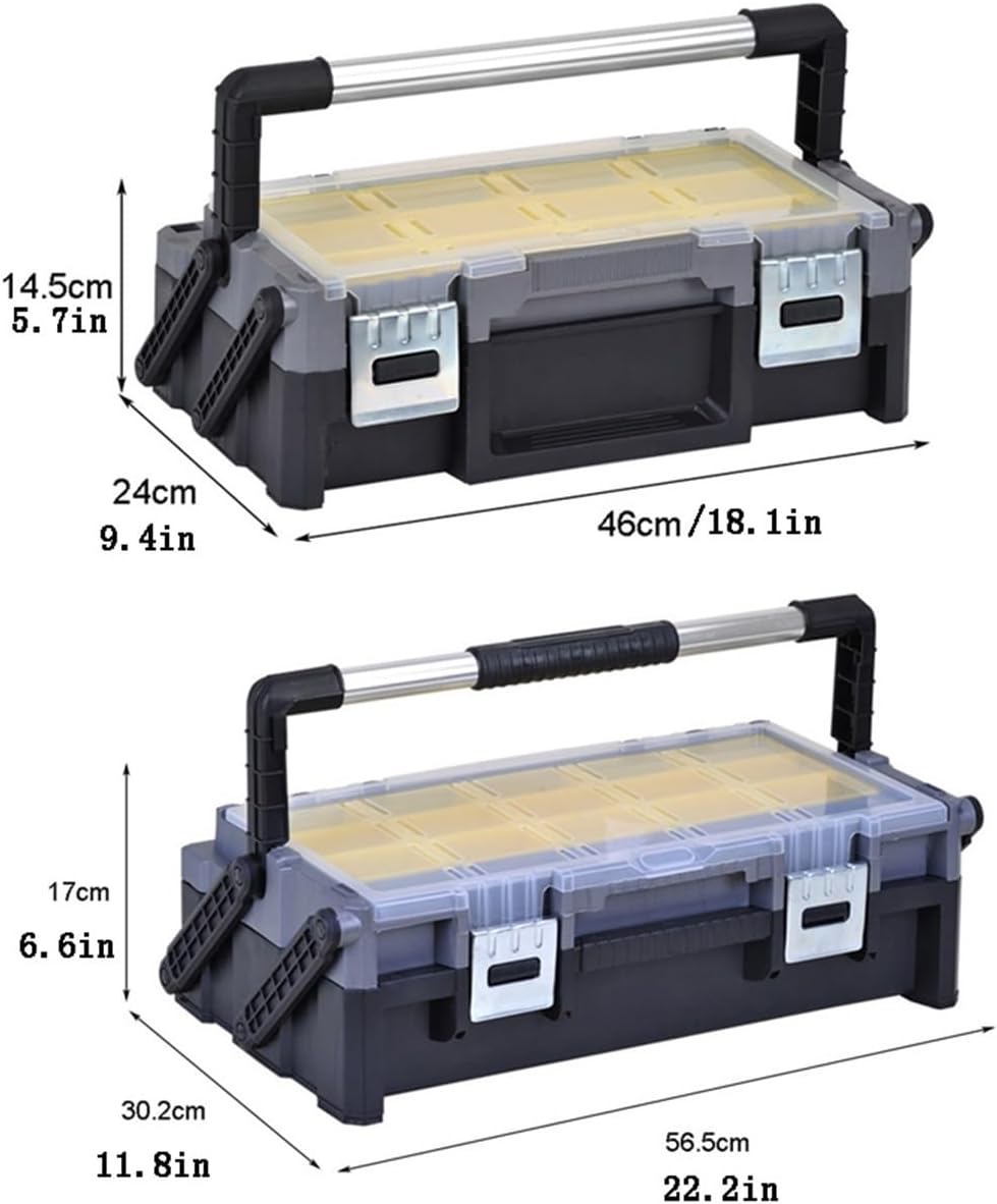 Tool Box Multi-Layer Folding Tool Box Multi-Compartment Tool Storage Box with Independent Detachable Parts Box for Hardware Repair Tool Accessories Storage Tool Storage(Medium)