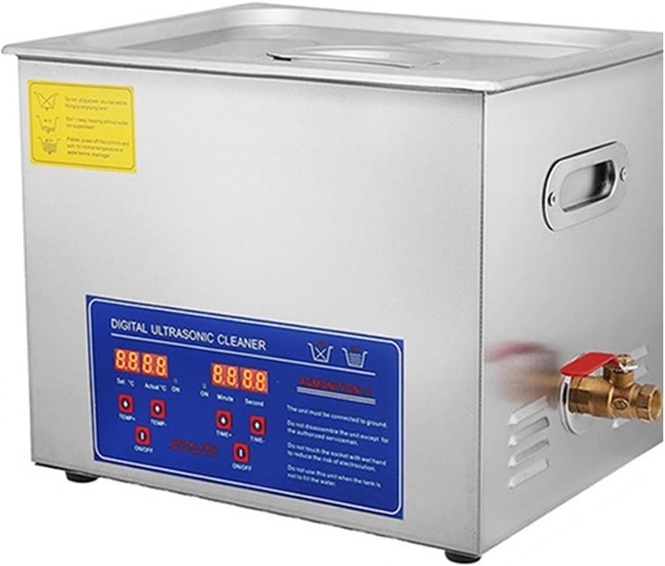 2/3/6/10/15/30L Ultrasonic Cleaner with Digital Timer and Heater, Stainless Steel, Ultrasonic Washing Machine Home Appliance (15L)