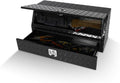 48' Truck Tool Box With One Door and drawer,Heavy-Duty Aluminum 5 Bar Tread Double-layer Toolbox, 48'x 17.7'x 20.8' Truck bed Tools Storage Organizer W/Lock and Keys For Truck, Van, Trailer