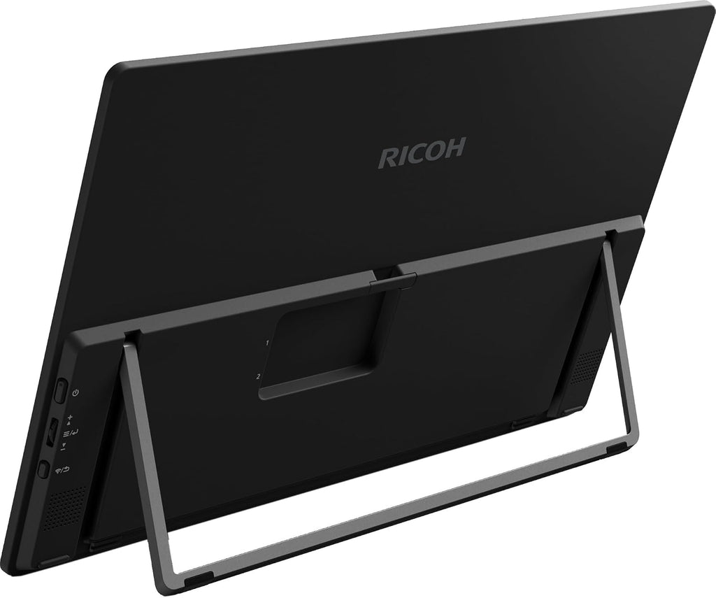 Ricoh 150BW Portable 15.6' Vivid OLED 350nit Lightweight Display Monitor and Touchscreen w/Dual Speakers, Wireless with Multicasting, Battery Powered - for Laptop, Desktop, Mac, PC