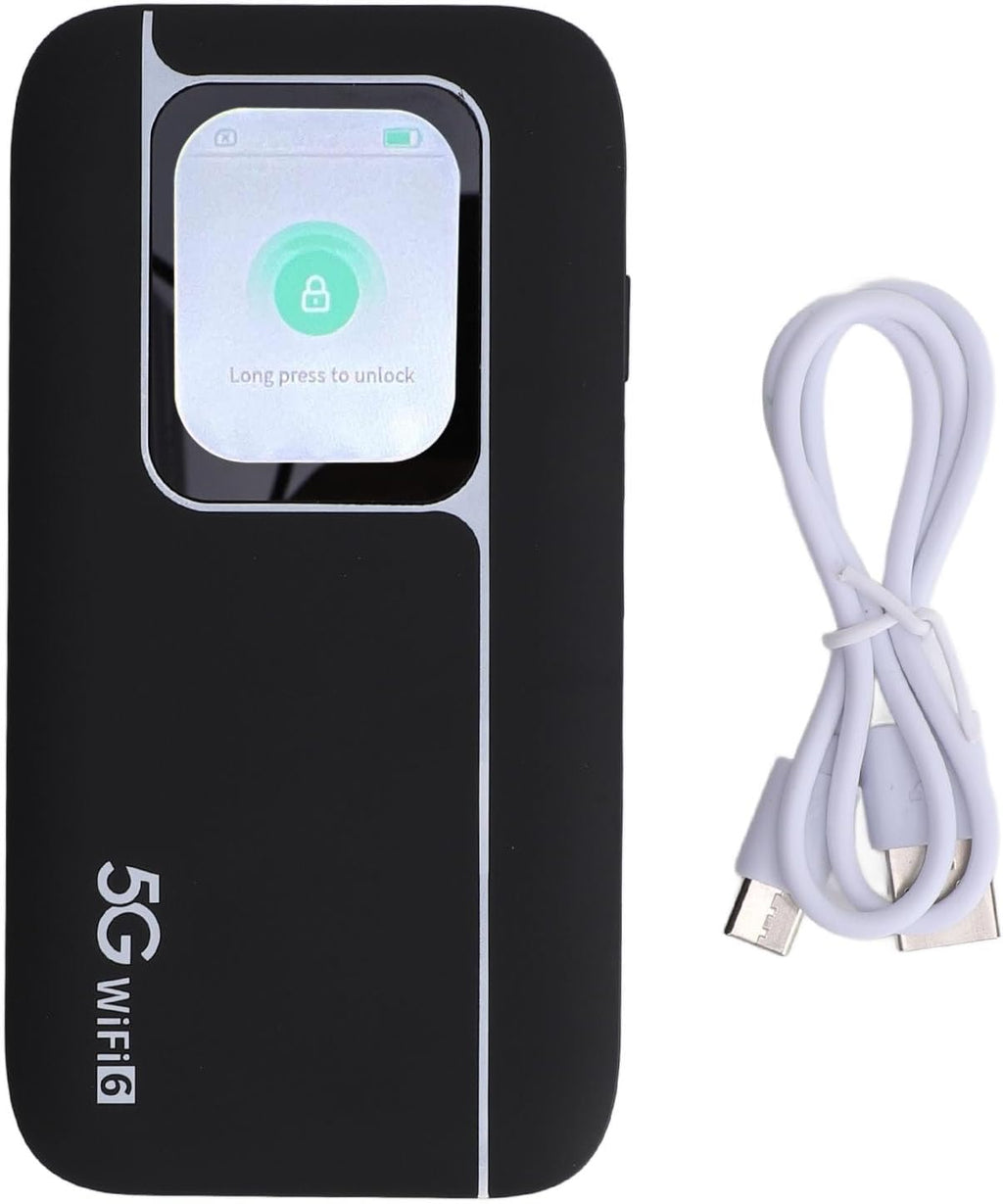 5G Modem Wire Less Router, 5G Portable WiFi6 Mobile Hotspot, Portable Wi - Fi Device for Travel, Ultra High Speed Mobile Hotspot Device with SIM Slot, Support 16 Devices, 7100mAh