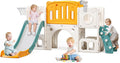 Toddler Slide,Kids Climber Slide with Storage Space and Non-Slip Steps,Indoor Outdoor Playset with Basketball Hoopa and Telescope,Slide for Toddlers Age 1-3