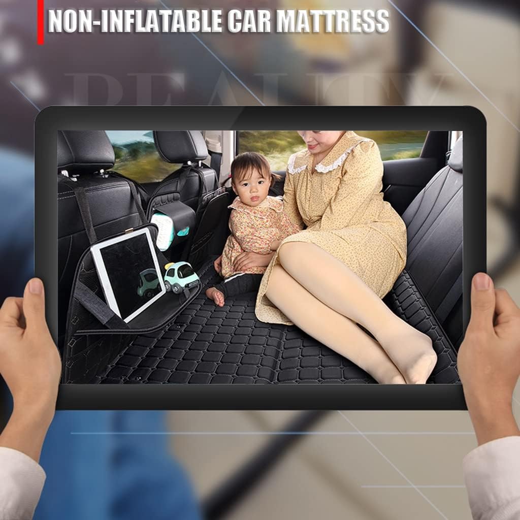 Car Bed Mattress Non-Inflatable Car Bed Mattress Universal Car-Portable Compact Sleeping Camping Car Cot for SUV RV Trucks and Most Cars (Color : Black, Size : 140cm)