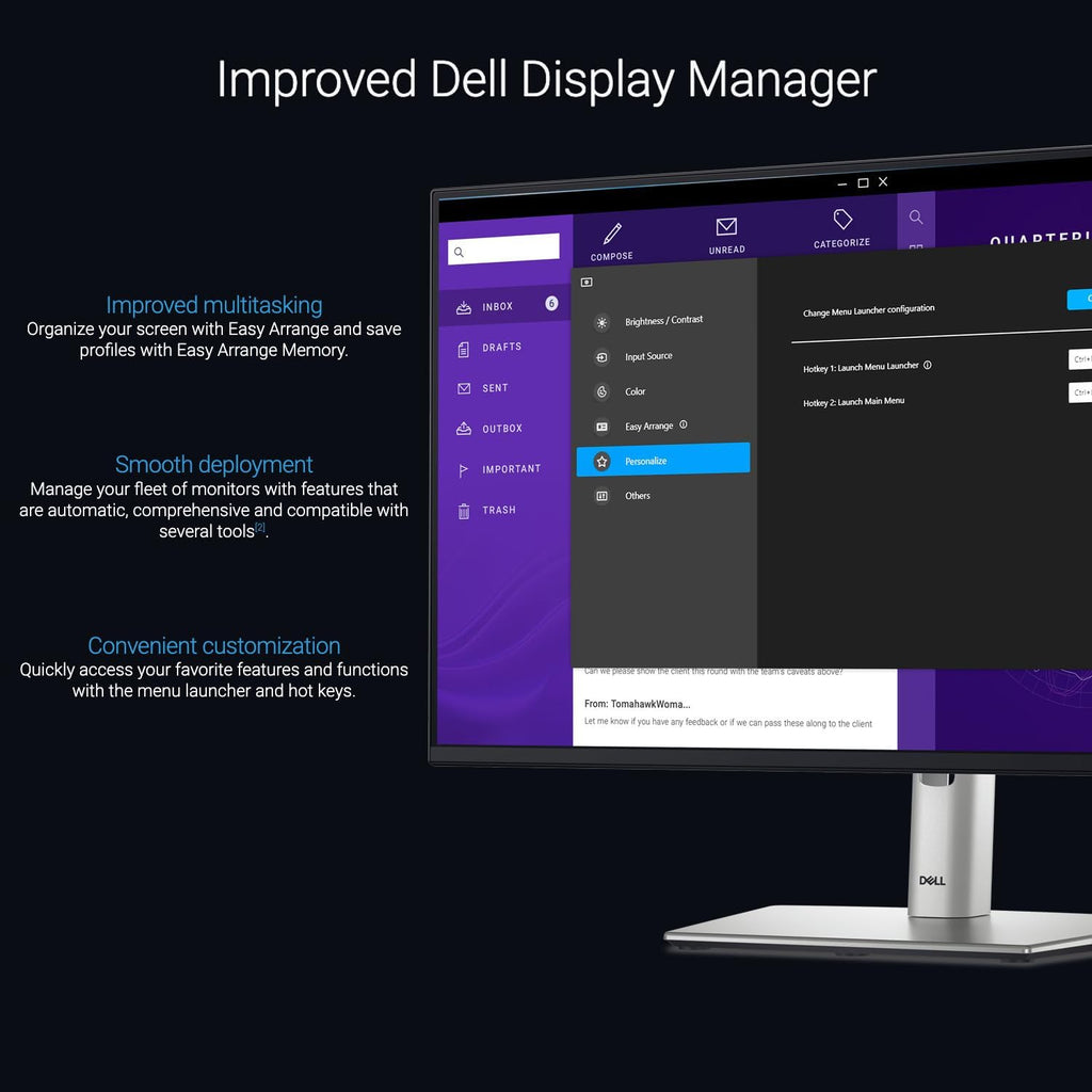 Dell P2425H 24-Inch 1920 x 1080 FHD Flat Screen LED Monitor Bundle with 3-Port USB-C Portable Expansion Hub for USB-C and Universal Screen Cleaner for LCD (Large Bottle) (3 Items)