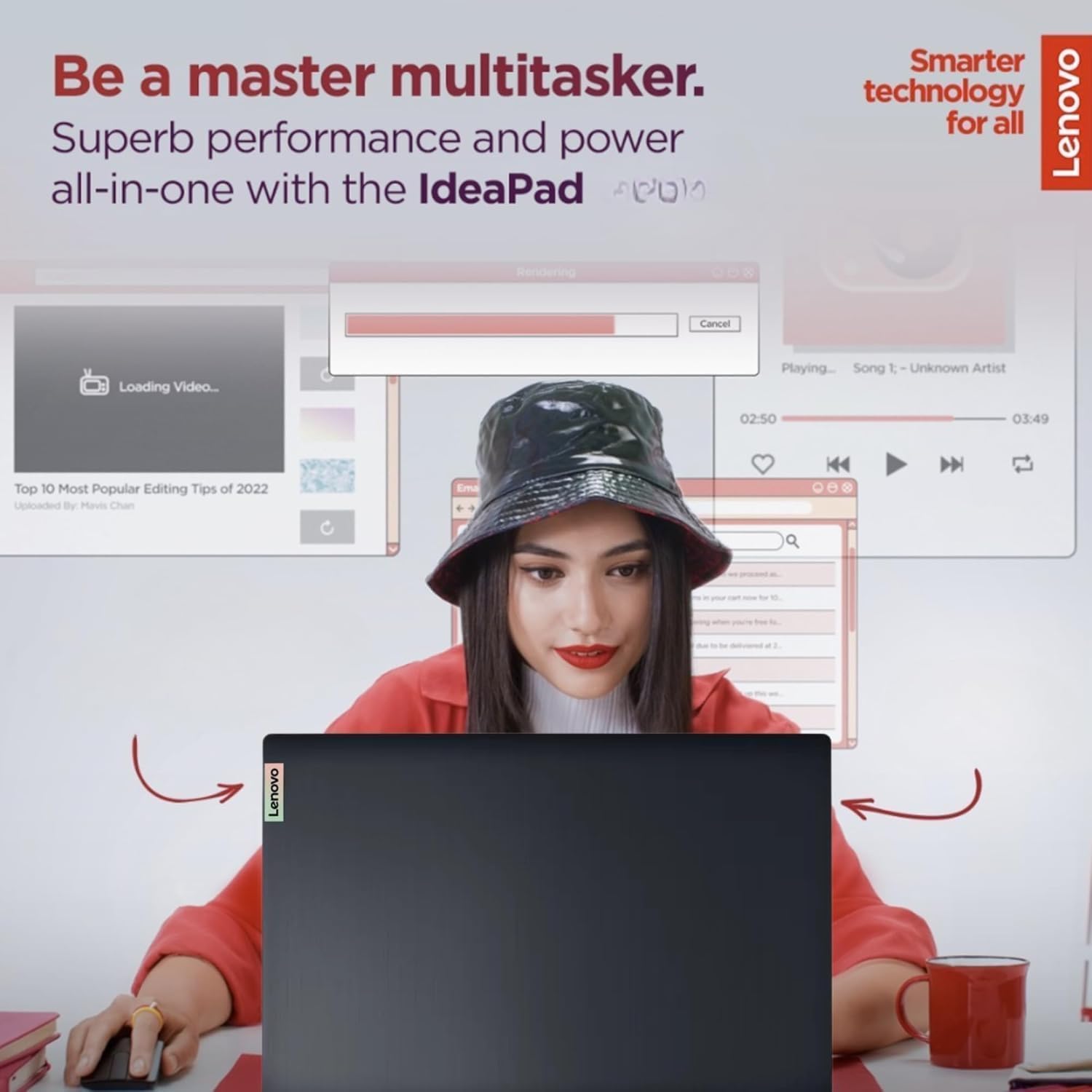 Lenovo IdeaPad 15.6' Laptop, Intel Dual-Core CPU, 8GB RAM, 128GB eMMC, Wi-Fi 6, USB-C & HDMI, Windows 11 + 1-Year Microsoft Office 365, w/Dolby Audio & Privacy Shutter & WOWPC Recovery USB (Renewed)