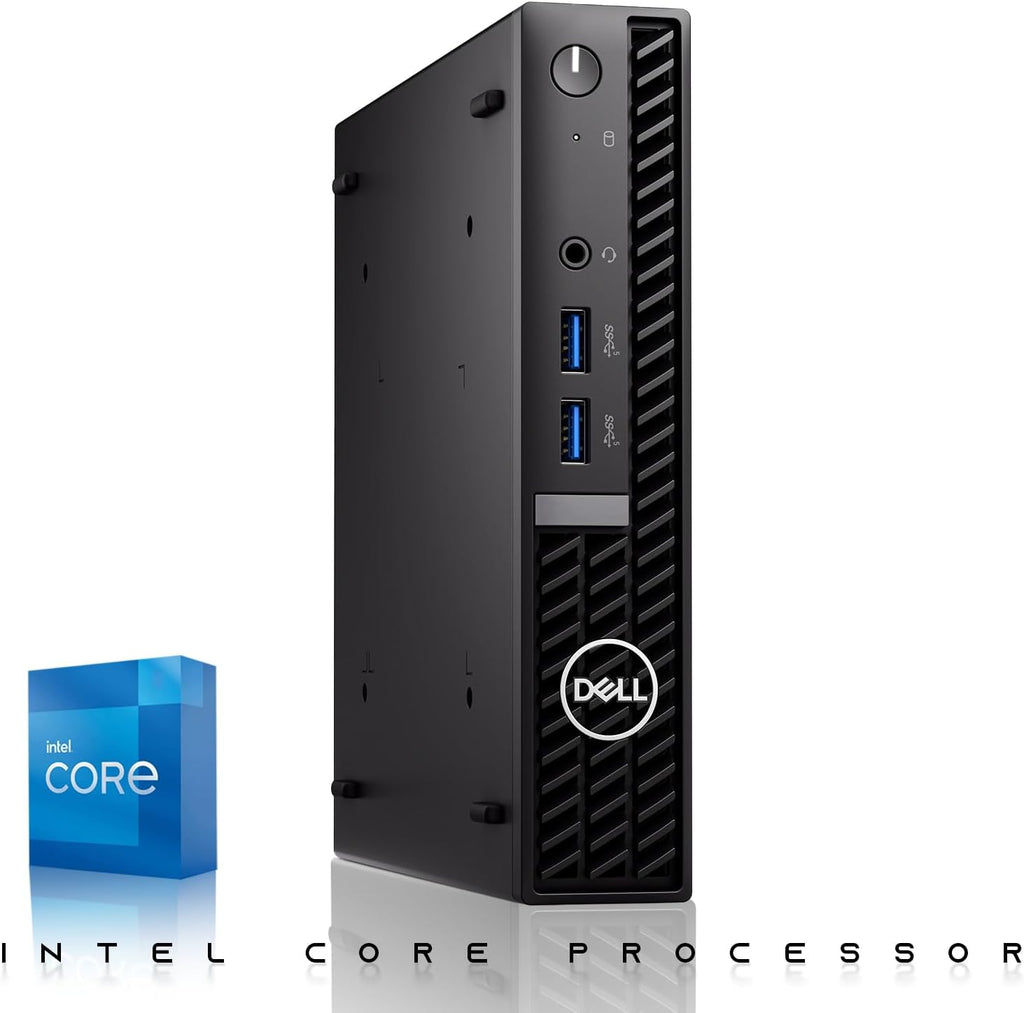 Dell Optiplex Tiny Mini Desktop PC, Intel Core i5, 32GB RAM, 1TB SSD with 32 inch Curved Monitor, AI Enabled RGB Keyboard Mouse, RGB Soundbar and Webcam Windows 11 Pro (Renewed)