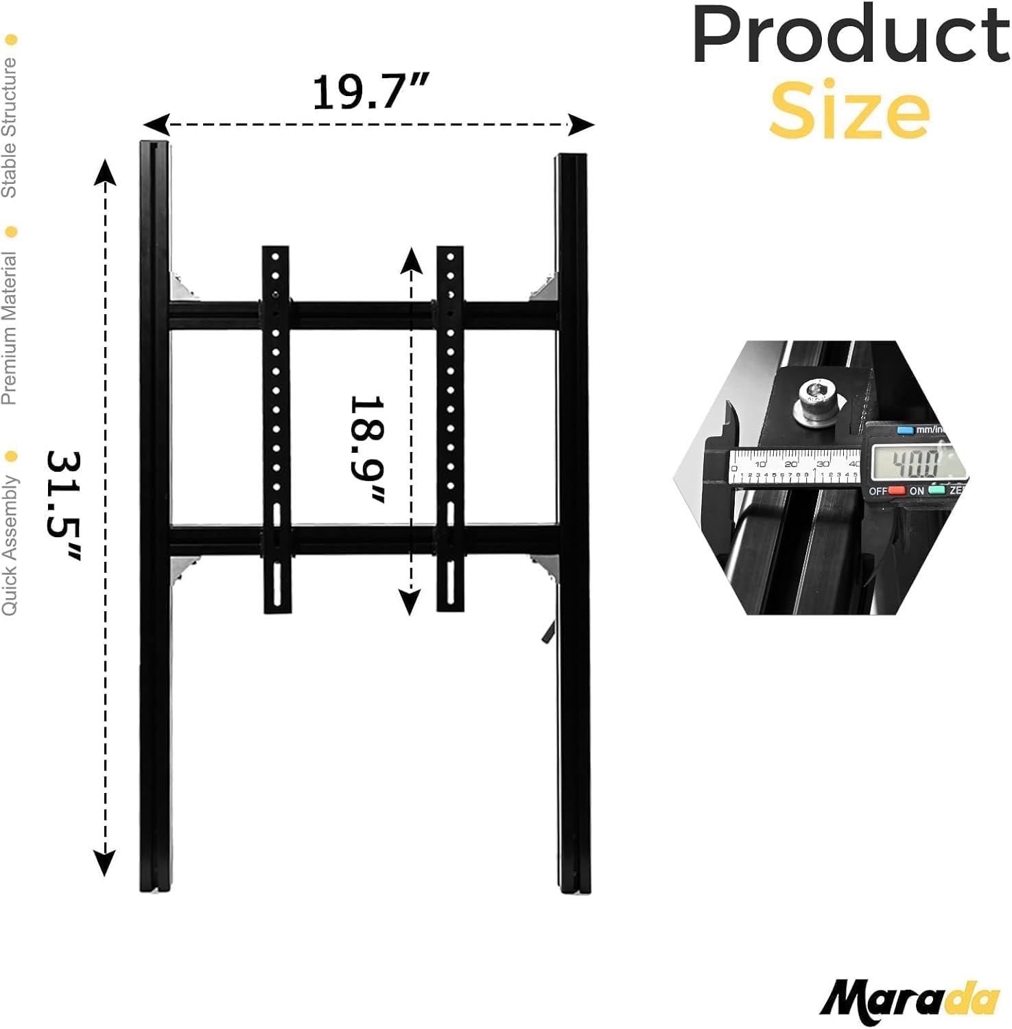 Marada Racing Simulator Cockpit Monitor Stand Support Screens Racing Simulator from 27 to 65 inches Fit for Logitech G27 G29 G920 G923, for Thrustmaster T128X T248 T300, for Fanatec, Without Cockpit