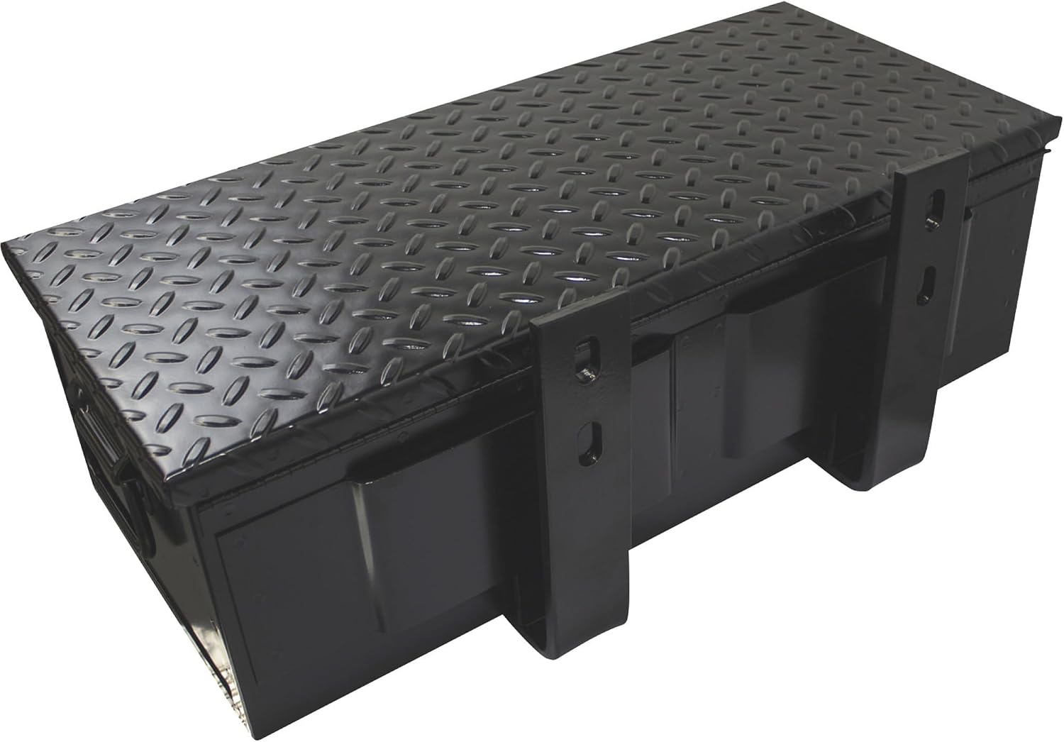 K & M No. 30 Tractor and Truck Tool Box - Steel, Gloss Black, Hasp Latch, Mounting Brackets Included, Model Number 1520