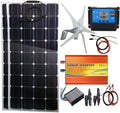 600W Wind-Solar Generator Kit: 400W Wind Turbine Generator & 2PCS 100W Solar Panels &500W Inverter (Peak 1000w) &Controller for RV, Camping, Boat, Caravans, Motorhome