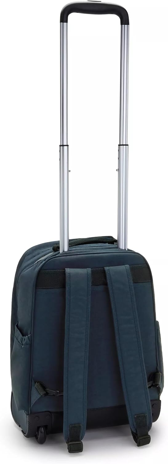 Kipling Women's Gaze Large Rolling, Durable, Wheeled Backpack with Adjustable Shoulder Straps, Nylon Book Bag, True Blue Tonal, 8.25' L x 17.25' H x 12.25' D,100352251
