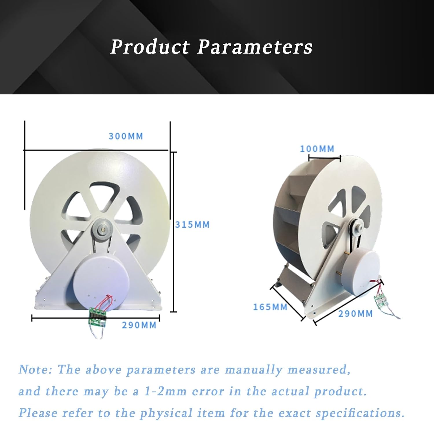 100W Waterwheel Hydroelectric Generator, Low-Speed Hydro Water Wheel Generator With Silent Belt & Gear Drive, Portable Outdoor Micro Turbine Water Generation With LED Light