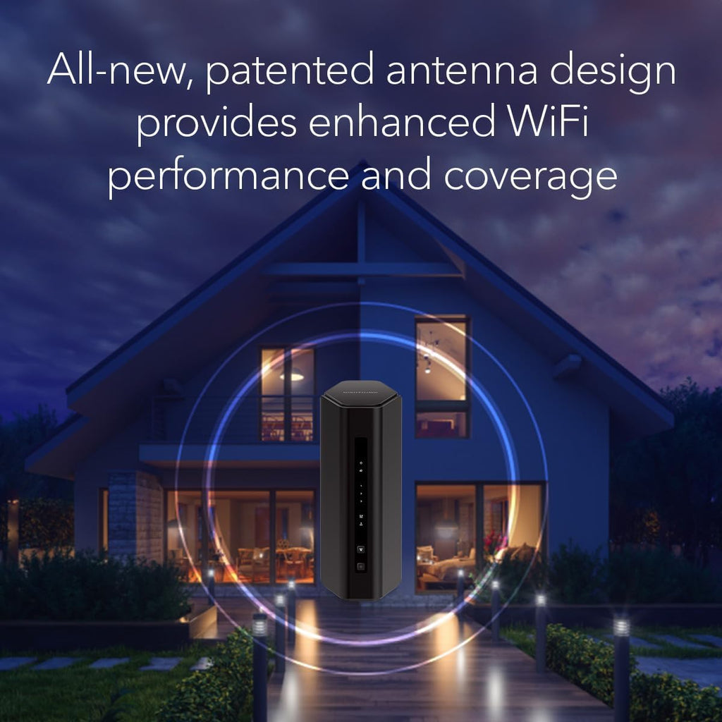 NETGEAR Nighthawk Dual-Band WiFi 7 Router (RS150) - Router Only, BE5000 Wireless Speed (up to 5.0 Gbps) - Covers up to 2,250 sq. ft., 80 Devices - 2.5 Gig Internet Port – Free Expert Help
