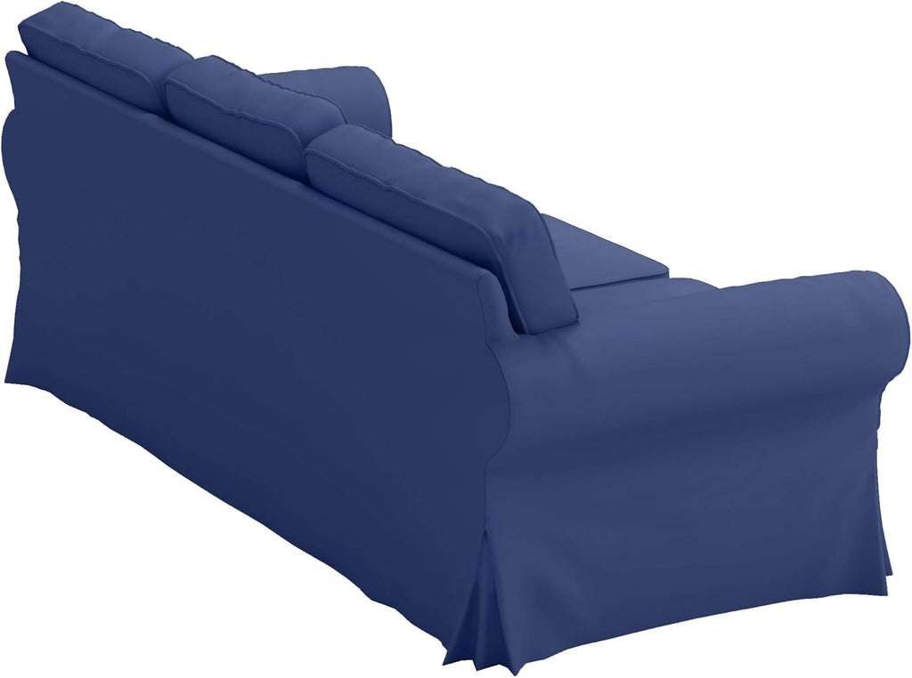 Heavy Duty UPPLAND (Not EKTORP) Sofa Cover Replacement Compatible with IKEA UPPLAND 3 Seat Sofa, Loveseat, Armchair, Sectional Corner, or Footstool Slipcover Only (Uppland 3 Cotton Blue)