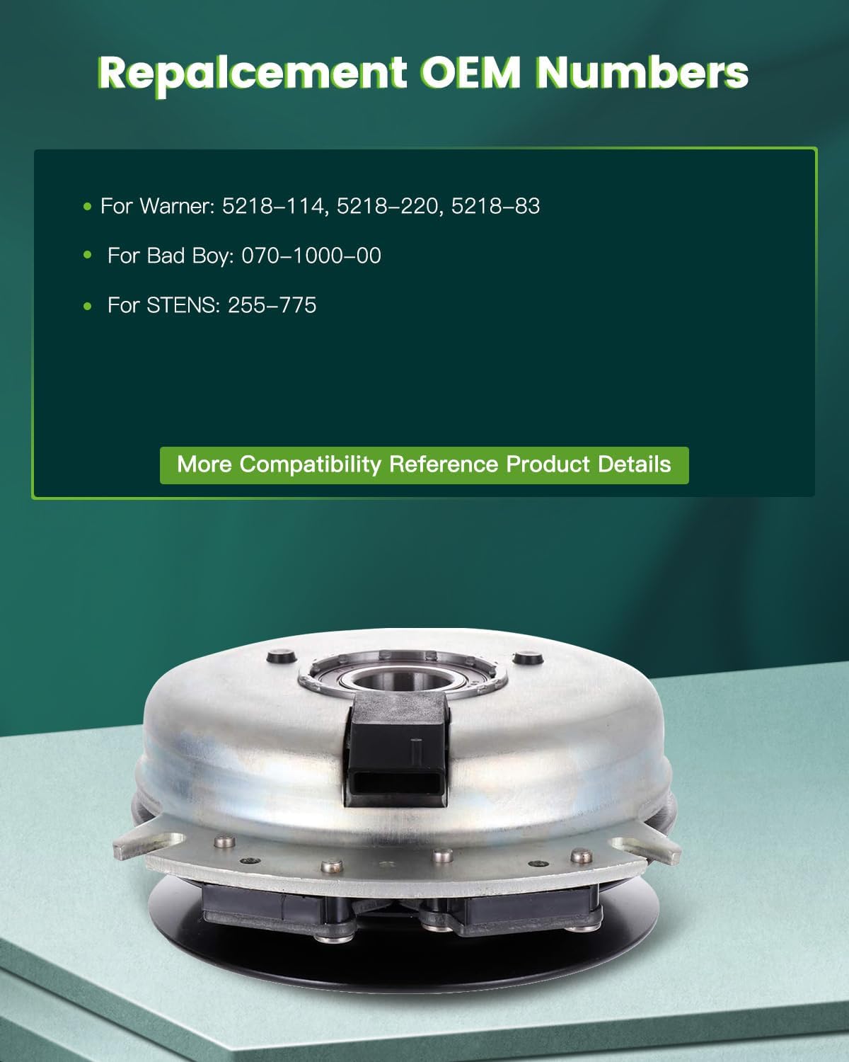 SCITOO PTO Clutch Lawn Mower Grasshopper Mower fit for X0436 for Xtreme: X0436, for John Deere: TCA16999 TCA19141