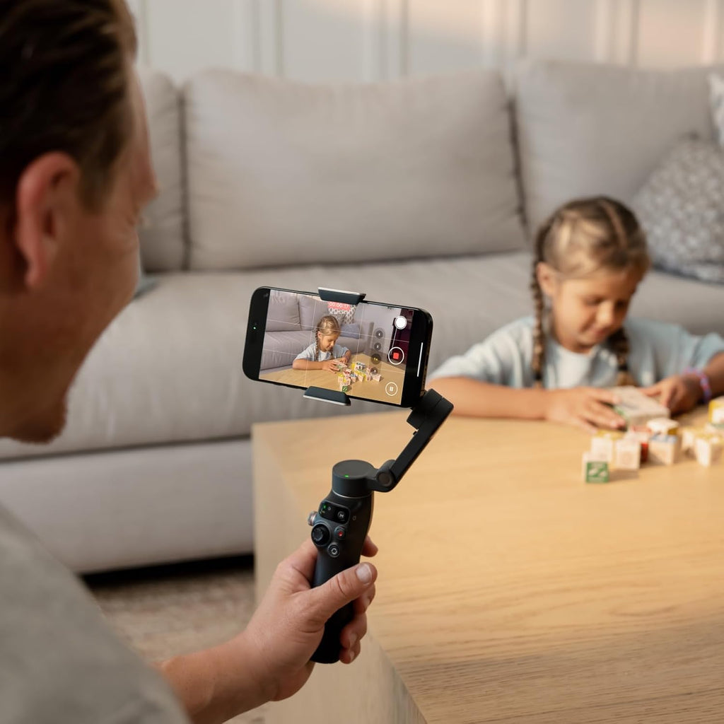 DJI Osmo Mobile 8 Standard Combo, Gimbal Stabilizer for Phone, AI Native Tracking, 360° Pan Rotation, Built-in Extension Rod & Tripod, 10h Battery, Extension Rod, Robust 3-Axis Stabilization