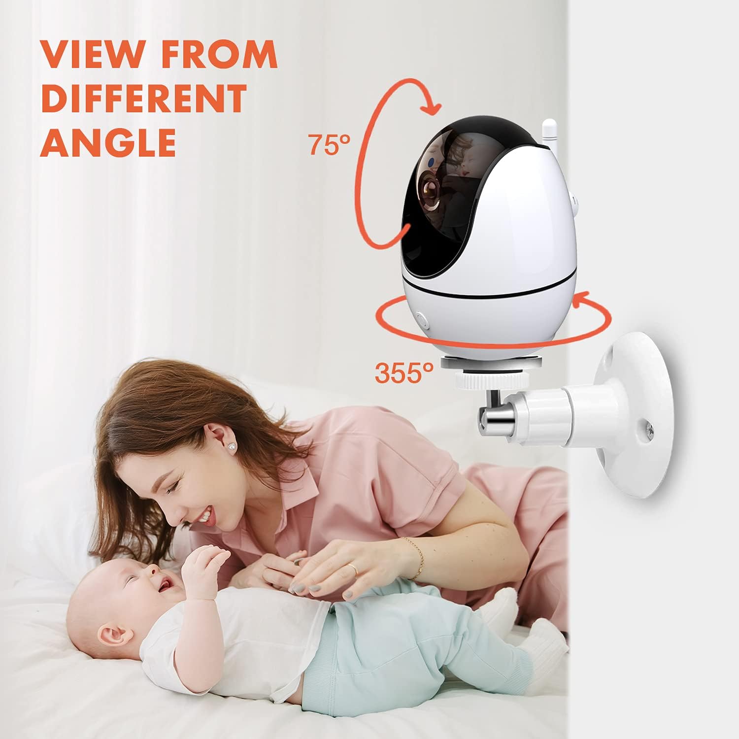 REXING BM1 Baby Monitor w/Recording Capabilities 4.5' IPS Display, 720p Video/Audio, Two-Way Talking, Microphone/Speaker, 1000ft Range, Night Vision,Thermal Monitor, Cry/Sound Detection,Lullaby Music