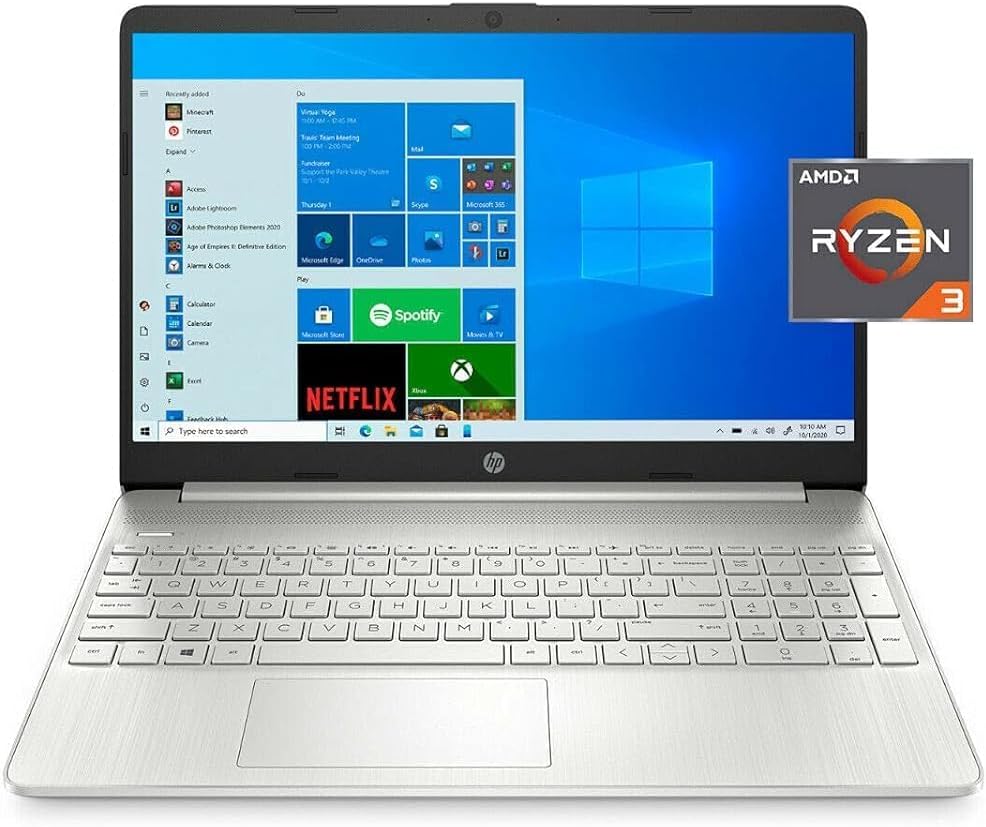 HP 15-ef1300wm 15.6' FHD, Ryzen 3-3250, 4GB RAM, 128GB SSD, Silver, Windows 10 S