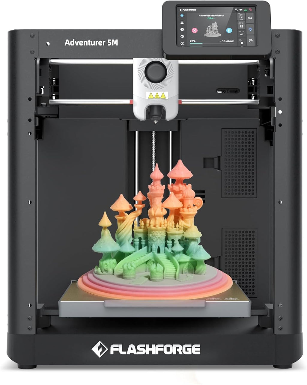 Flashforge Adventurer 5M 3D Printer with Extra 1KG HS PLA Rainbow Candy Filament