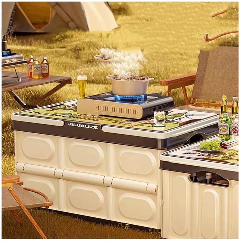 Storage White Home Toolbox Outdoor Camping Storage Box Foldable Picnic Organizer Portable Storage Box Car Emergency Spare Box for Garage