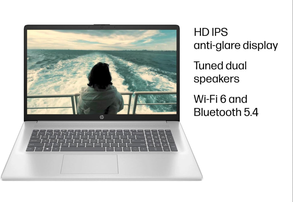 HP 17 Touchscreen Laptop (17.3' HD+, 16GB RAM, 512GB SSD, AMD Ryzen 5 7430U (> Intel i5-1334U)), Business & Student, Webcam, Long Battery Life, Fast Charge, Numeric Pad, Win 11 Home w/ Copilot, Silver
