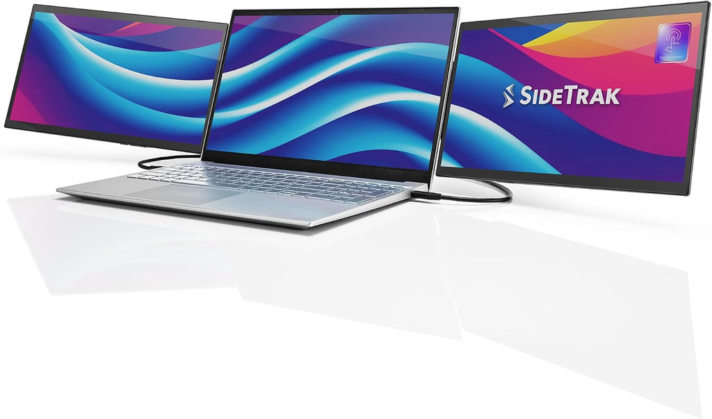 SideTrak Swivel Pro Triple 13.3' Portable Monitor for Laptop | Patented 360° Swivel Hinge, Ultra-Slim FHD 1080p Laptop Screen Extender w/Kickstand | USB-C, Mac, PC, Chrome Compatible