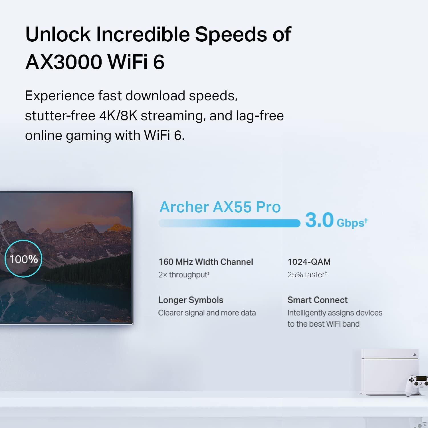 TP-Link AX3000 WiFi 6 Router (Archer AX55 Pro) - Multi Gigabit Wireless Internet,2 x 2.5 Gbps Ports,Dual Band,VPN Router,OFDMA,MU-MIMO,USB 3.0 Port,WPA3,Compatible with Alexa,(Pack of 10)