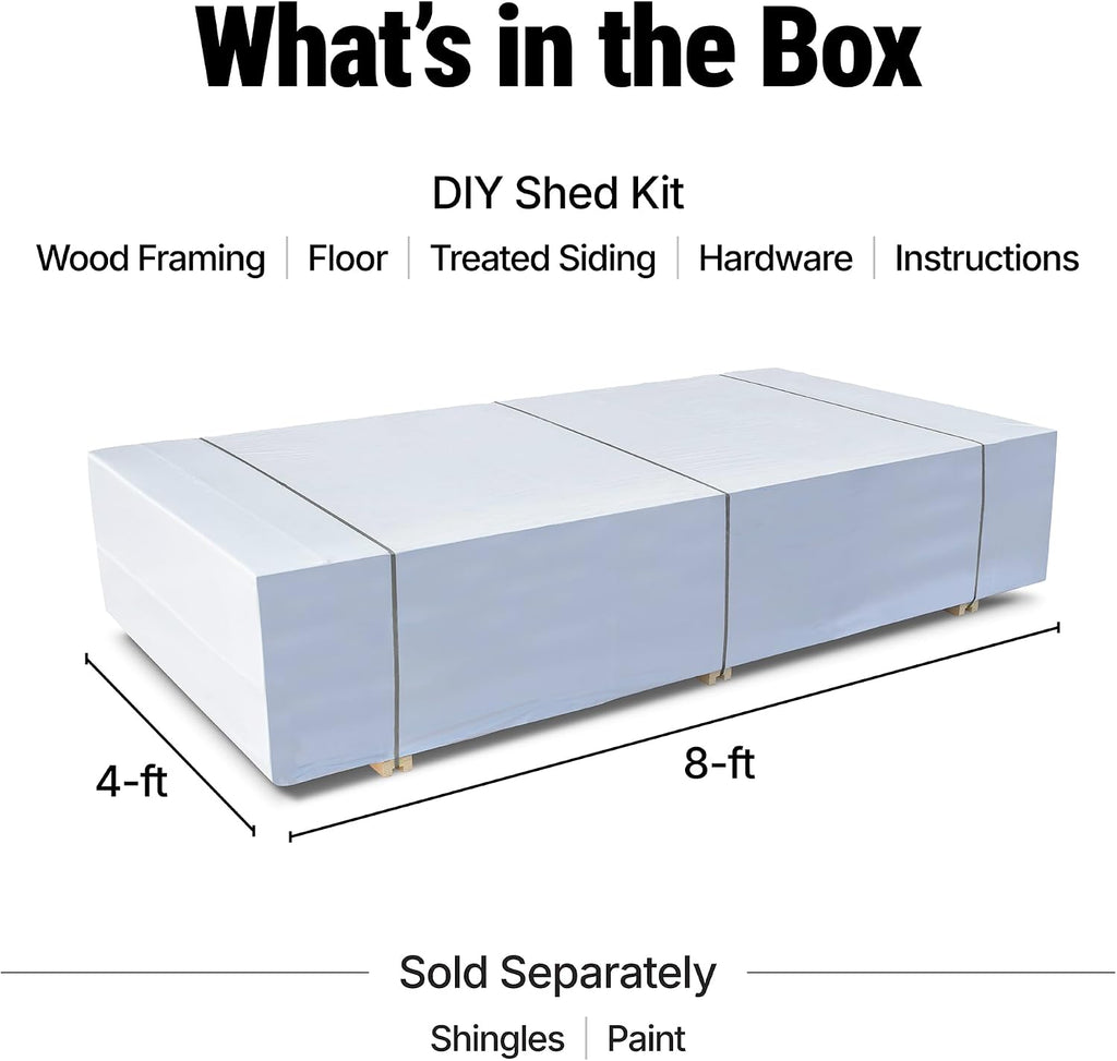 Handy Home Products Rookwood 10x16 Do-It-Yourself Wooden Storage Shed with Floor Kit- Does not Include Paint or Roofing Shingles