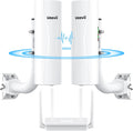 Point-to-Point Wireless Bridge System UeeVii CPE688KIT,With WiFi 6 AX3000 Router, Adjustable Installation Brackets, 5KM Range, Dual Gigabit Ports, 24V/48V POE Power Supply–Complete Wireless Bridge Kit