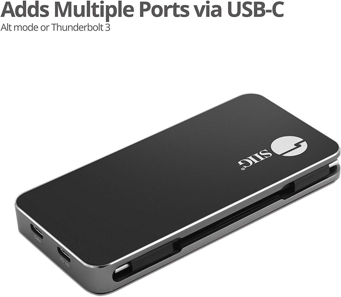 SIIG 4K USB-C MST Laptop Docking Station Thunderbolt 3 Compatible with 100W PD Supports Windows & Chromebooks, Mac M1/M2/M3 Pro/Max for Single Extend Video Output only