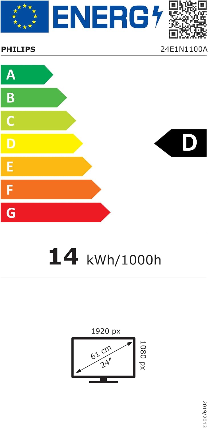Philips E1N1100A/00 Led Display 60.5 Cm (23.8') 1920 X 1080 Pixels, W128899254 (Cm (23.8) 1920 X 1080 Pixels Full Hd LCD Black)