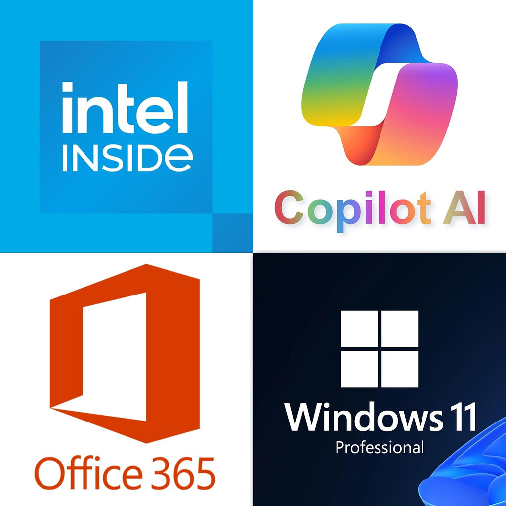 HP Ultra Thin 14' Laptop with Copilot, Intel Quad-Core N150, 8GB RAM, 384GB(128GB eMMC+256GB SD Card) • HUB • Mouse, Windows 11 Pro, 1-Year Office 365, Lightweight Purple Notebook for Work & School