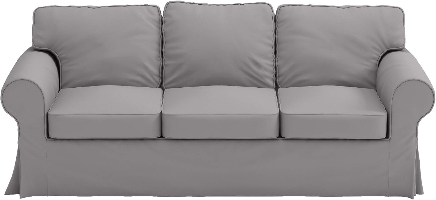 Heavy Duty UPPLAND (Not EKTORP) Sofa Cover Replacement Compatible with IKEA UPPLAND 3 Seat Sofa, Loveseat, Armchair, Sectional Corner, or Footstool Slipcover Only (Uppland Sofa Light Gray)
