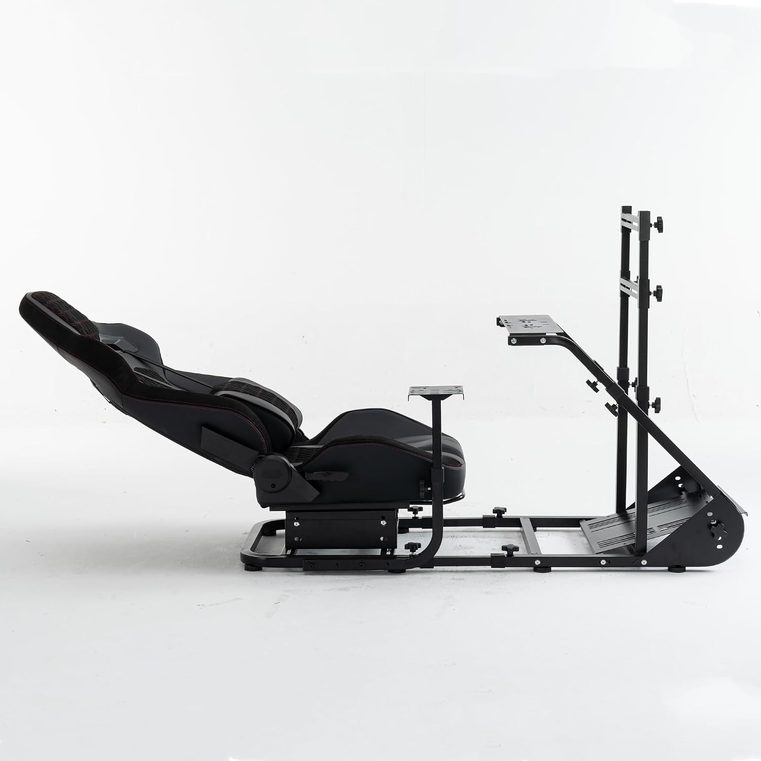Runboll Racing Simulator Cockpit with Monitor Mount Fits for Logitech G923/G29/G920, Fanatec, Thrustmaster, and PXN, Adjustable Driving Simulators Without Handbrake, Pedals, Shift and Monitor