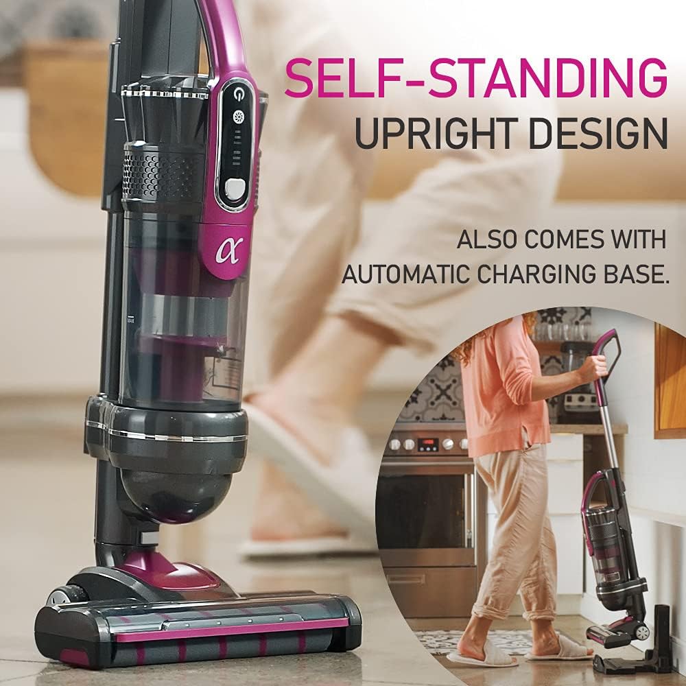 Roomie Tec SlimVac Upright Cordless Vacuum Cleaner, Dual Motor Powerful Suction, Up to 40 min Runtime, Lightweight, Includes Pet Brush for Hair, HEPA Filter, Ideal for Home Cleaning, Carpets, and Cars