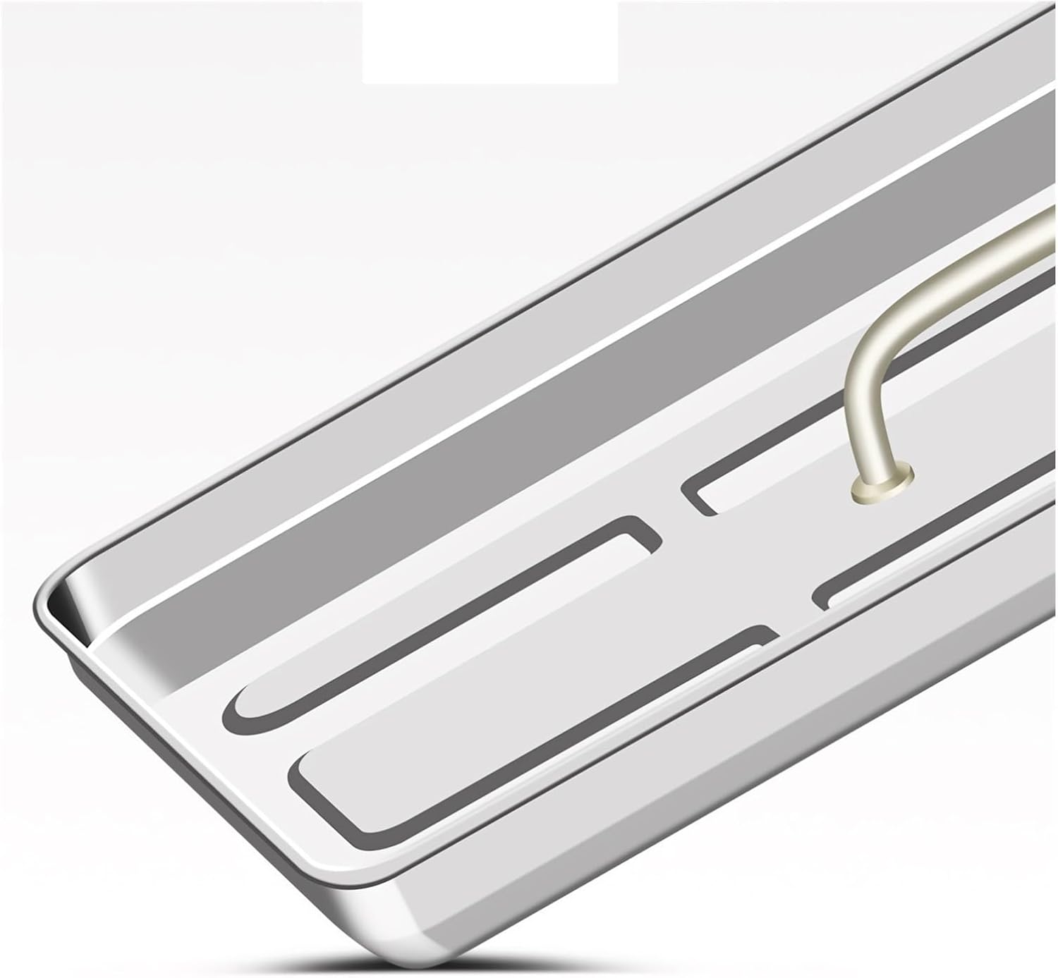Tool Box Silvery Metal Tool Box Metal Storage Box Portable Organizers Household Tool Storage Case with Removable Tray and Carry Handles Tool Storage(Medium)