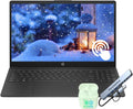 HP 15.6' FHD Touchscreen Business & Student Laptop, 16GB RAM 512GB SSD, 8-Cores AMD Ryzen 7 Processor, Windows 11, Copilot AI-Ready, Numeric Keypad, PLUSERA Earphones & 8-in-1 Hub Included, Black
