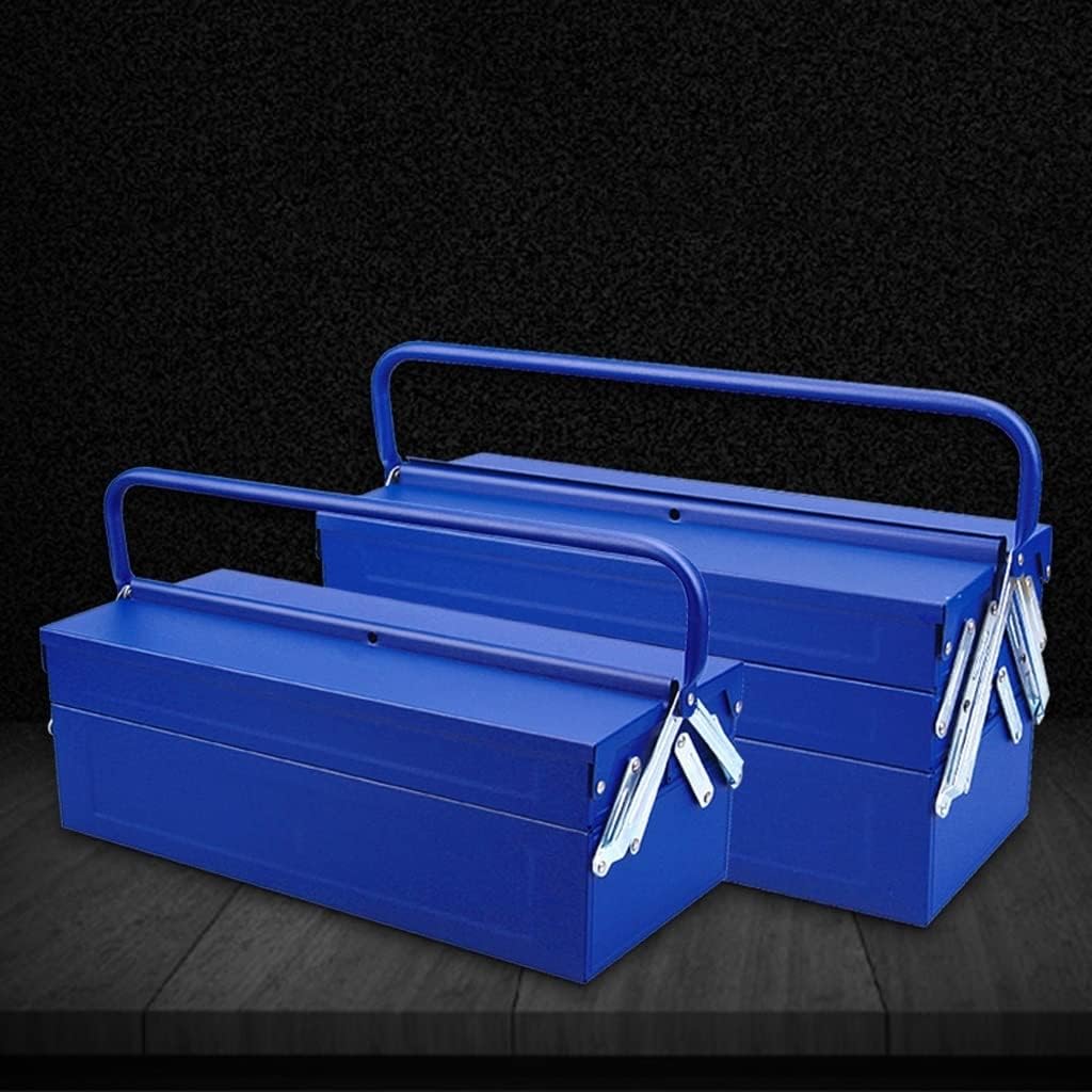 Portable Tool Box Toolbox Industrial Grade Thickened Toolbox Portable Household Toolbox Storage Box with Alloy Lock (Blue) Small Parts Box (Color : D)