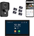 2pin-Wired 2MP HD Indoor 10' WiFi Monitor Smart Home Video Doorbell Intercom System, Remote APP Phone Unlock Video Record Motion Detect 2-Way Talk IR Camera Door Bell 1x doorbell + 1x 10in Monitor