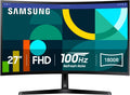 Samsung 27' Essential S3 (S36GD) Series FHD 1800R Curved Computer Monitor, 100Hz, Game Mode, Advanced Eye Comfort, HDMI and D-sub Ports, LS27D366GANXZA, 2024