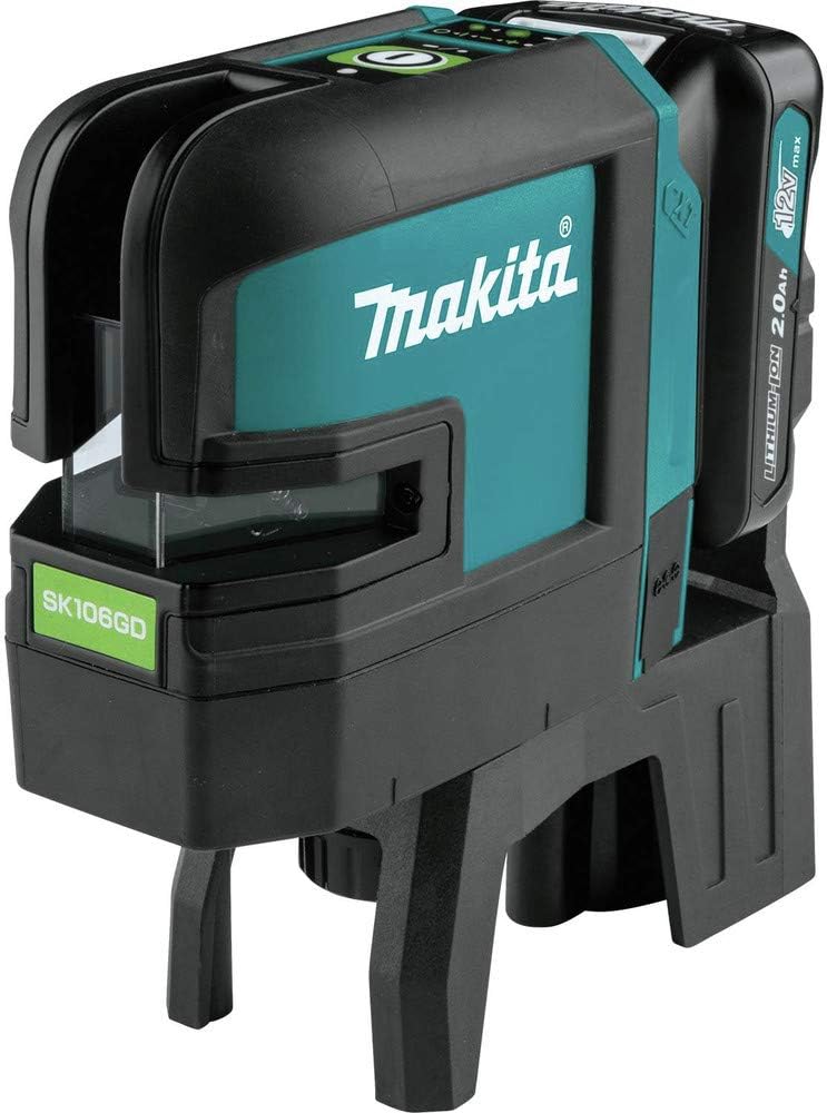 Makita SK106GDNAX 12V max CXT® Lithium-Ion Cordless Self-Leveling Cross-Line/4-Point Green Beam Laser Kit (2.0Ah)