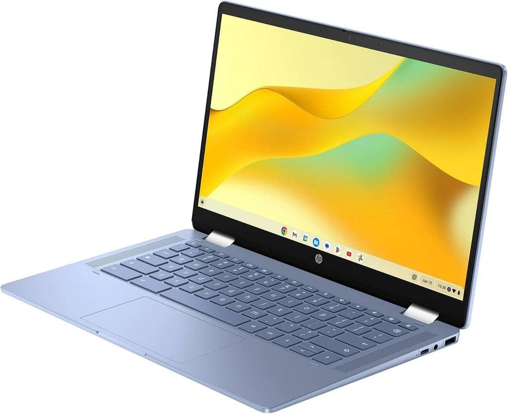 HP Convertible 2-in-1 Chromebook in Blue 14' Touch HD Intel 4-Core up to 3.40GHz 4GB Ram 128GB Storage 4K Graphics Super-Fast WiFi Chrome OS (14b - Renewed)