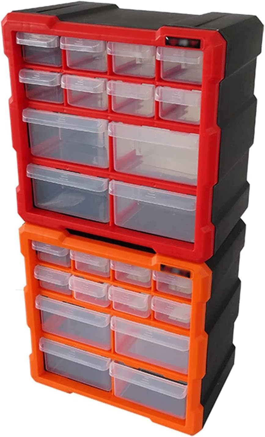 LIOONS Tool Box Transparent Plastic Tool Boxes Lightweight Tool Set with Drawer Stackable Storage Case Portable Storage Tool Kit