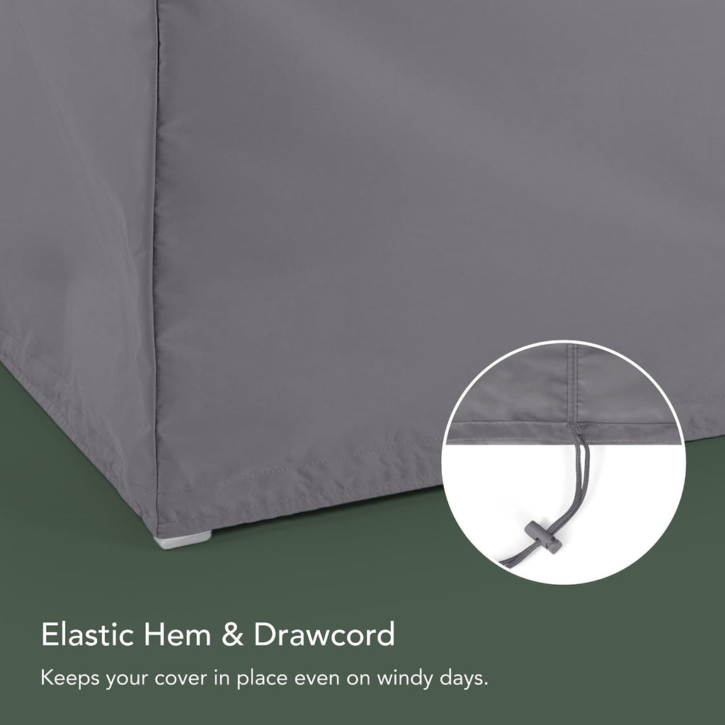 Covermates Elite Zero‑Turn and Riding Lawn Mower Cover – Heavy‑Duty Polyester All‑Weather Outdoor Protection Water‑Resistant, Drawcord, & Breathable Vent, 54W x 66D x 45H, Charcoal