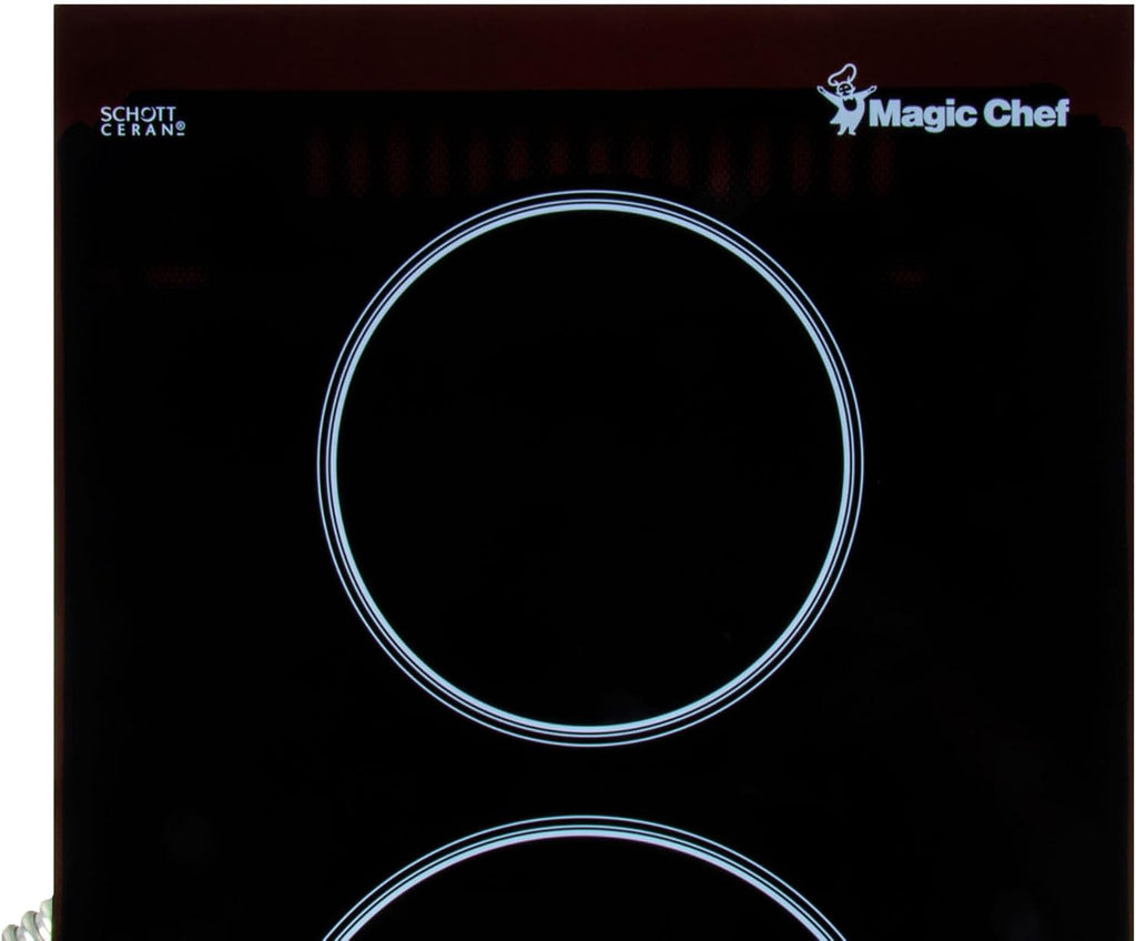 12 in. Radiant Electric Ceramic Glass Cooktop in Black with 2 Elements