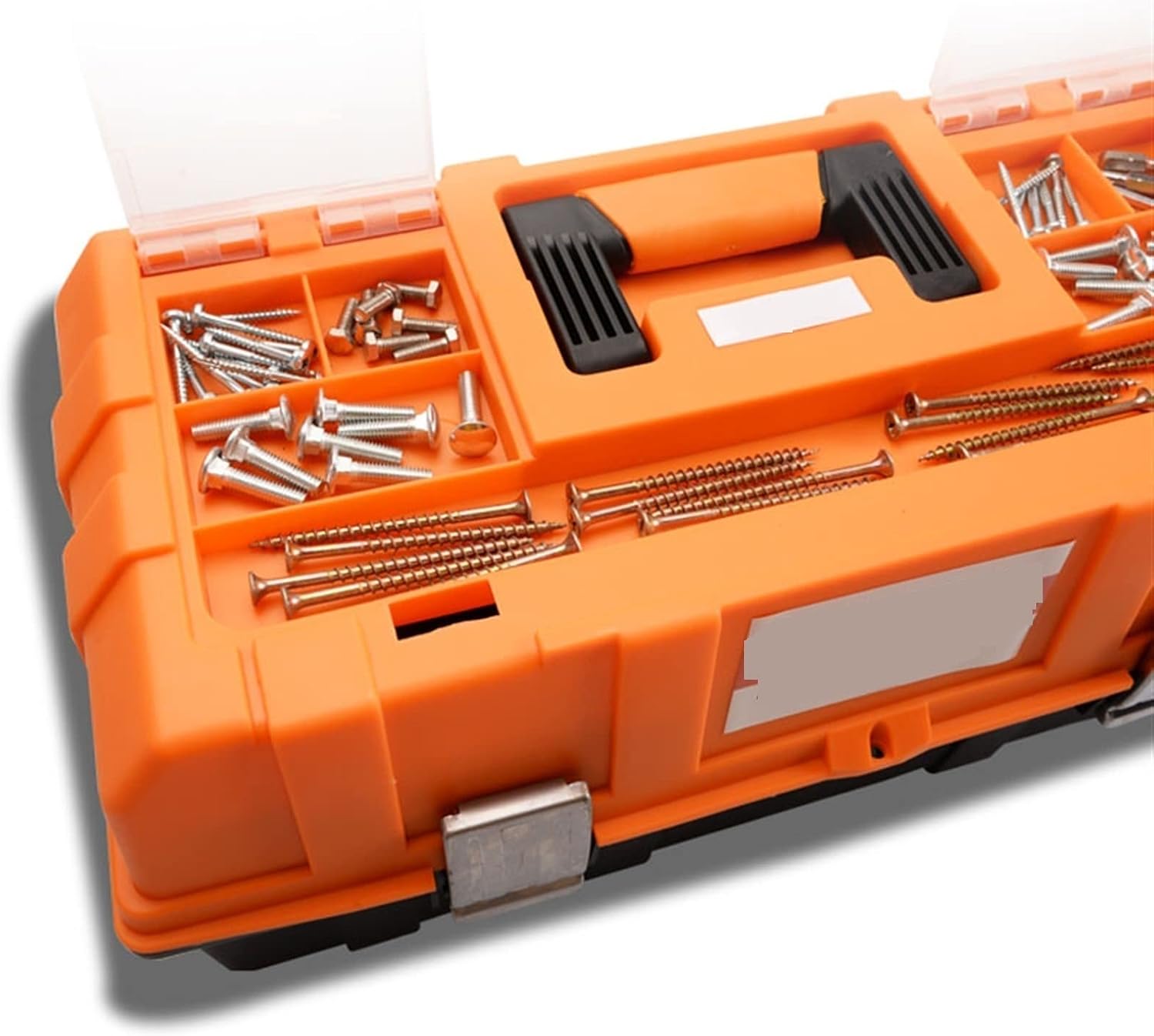 Portable Tool Box Household 3-Layer Folding Box Portable Hardware Tool Box Multifunctional Storage Box Maintenance Tool Box Office Storage Box Small Parts Box (Size : 17 inch)
