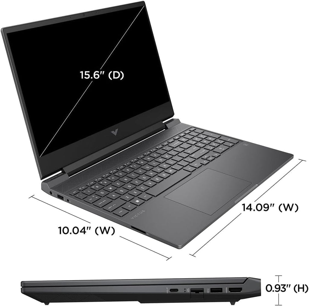 HP Victus 15.6' 144Hz FHD Gaming Laptop,AMD Ryzen 5 7535HS,32GB DDR5 RAM,2TB SSD,AMD Radeon RX 6550M,Beats RTX 2050,Backlit Keyboard,Windows11 Home, Mica Silver