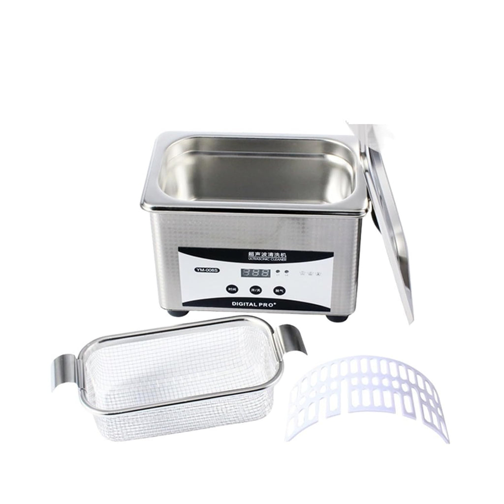 Ultrasonic Cleaners, 50W 0.8L Ultrasonic Cleaner Stainless Steel Washing Bath Machine Glasses Jewelry Watch Mini Ultrasound Wave Cleaning Tank