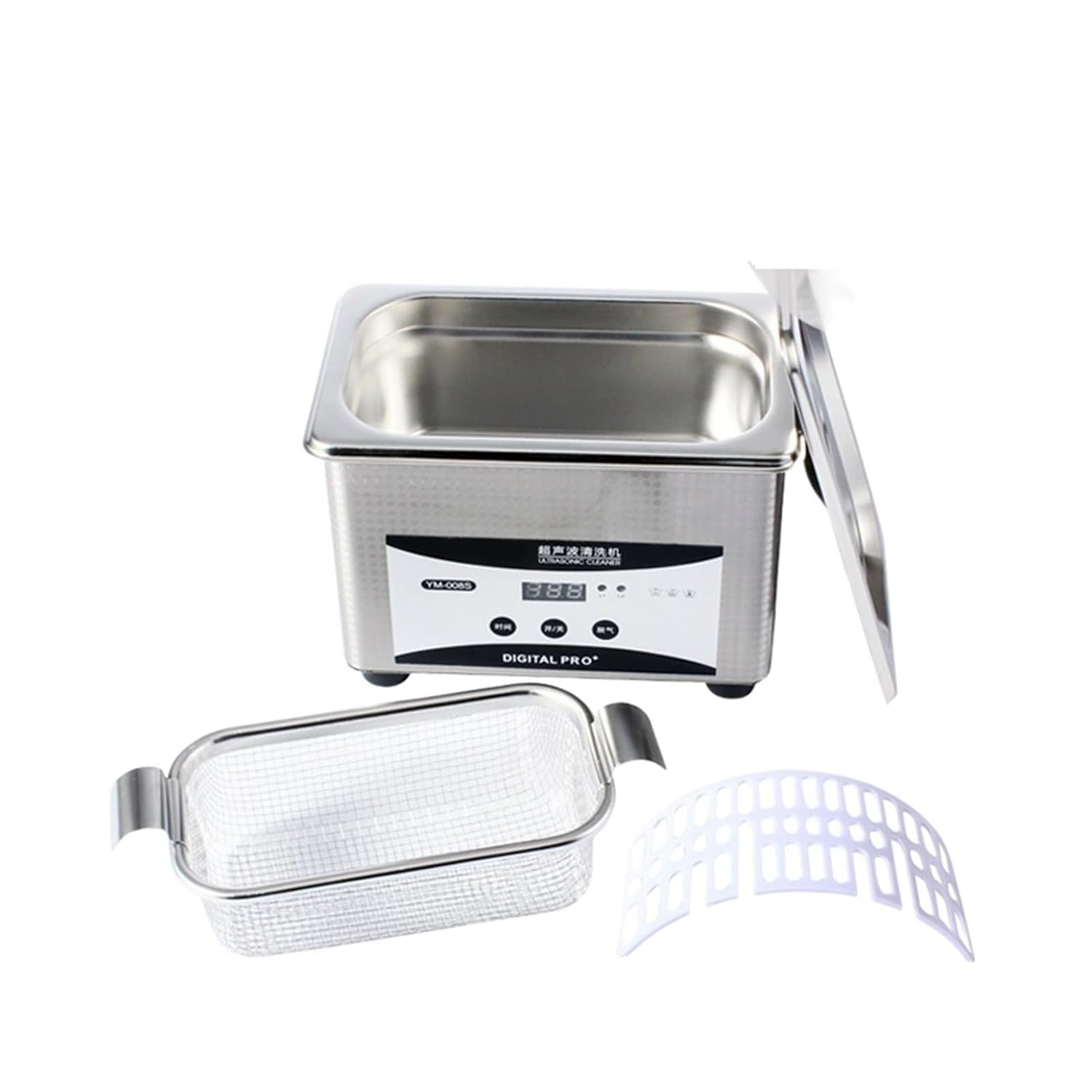 Ultrasonic Cleaners, 50W 0.8L Ultrasonic Cleaner Stainless Steel Washing Bath Machine Glasses Jewelry Watch Mini Ultrasound Wave Cleaning Tank